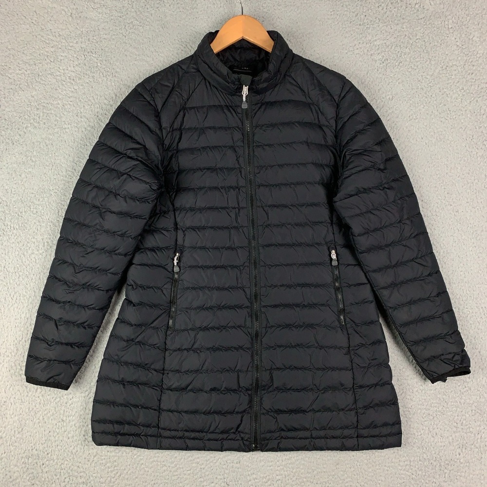 Mountain Hardwear Down Jacket Women's Large Black Full Zip Quilted Puffer Winter